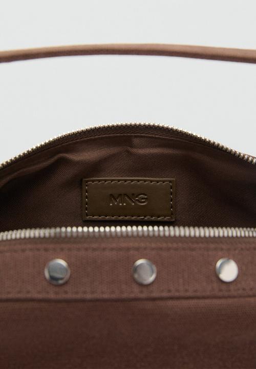 MANGO - Dru shoulder bag - dark brown