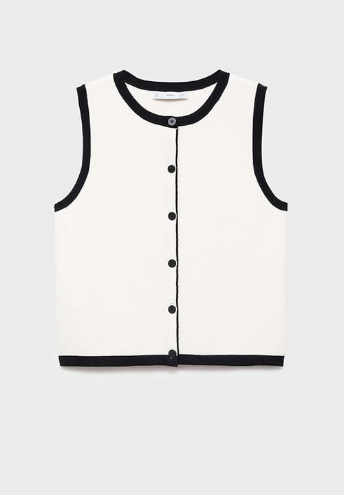 MANGO - Vest Pipon - Light Beige