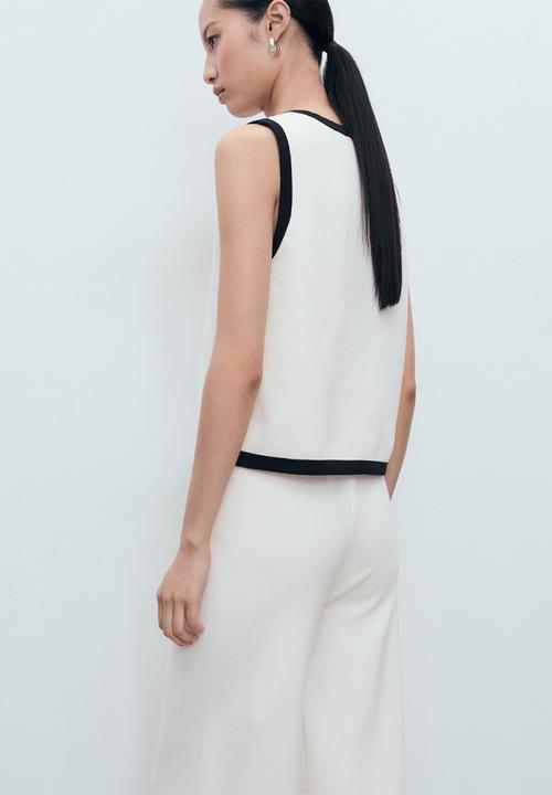 MANGO - Vest Pipon - Light Beige