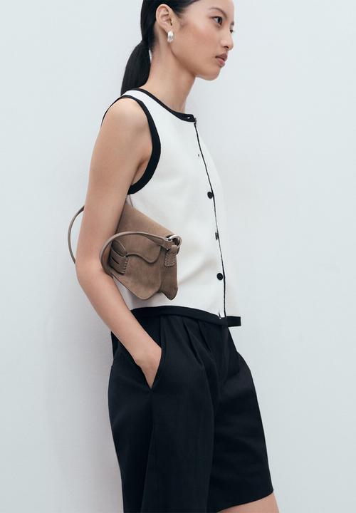 MANGO - Vest Pipon - Light Beige