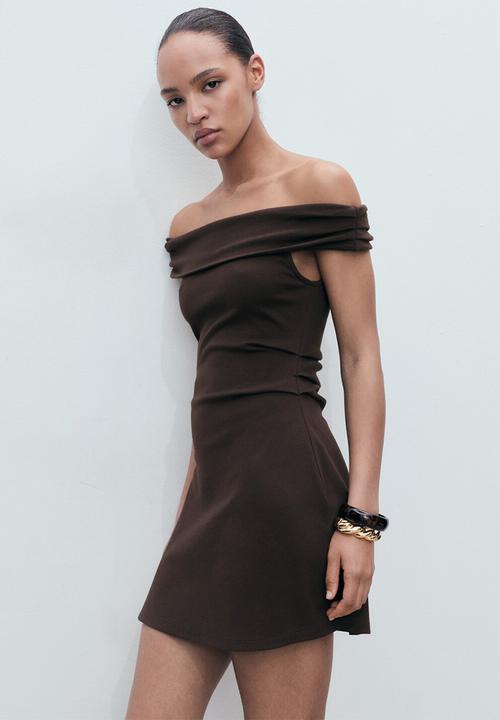 MANGO - Dress Cocoa - Brown