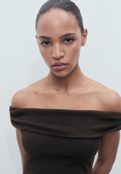 MANGO - Dress Cocoa - Brown