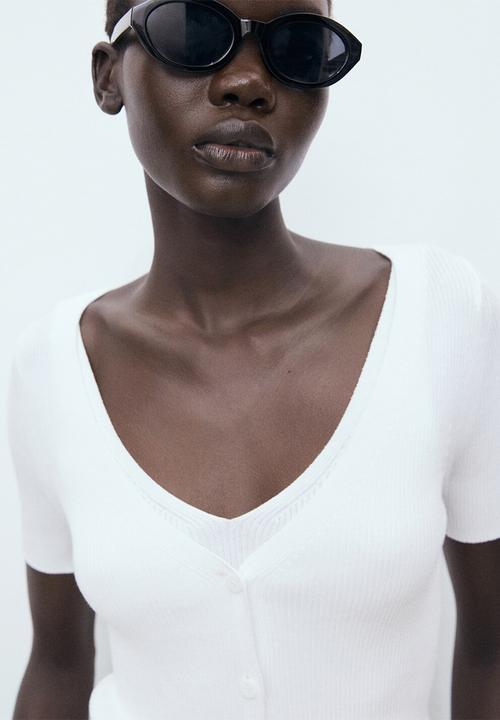 MANGO - Sweater Orquidea - White