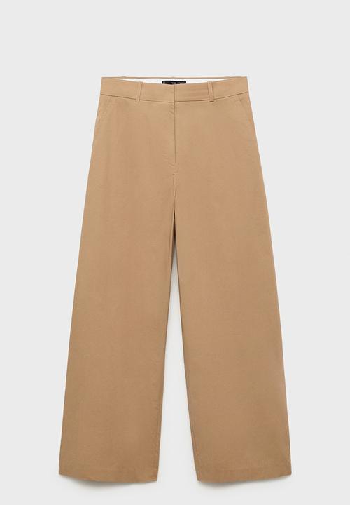 MANGO - Trousers Malta - Medium Brown