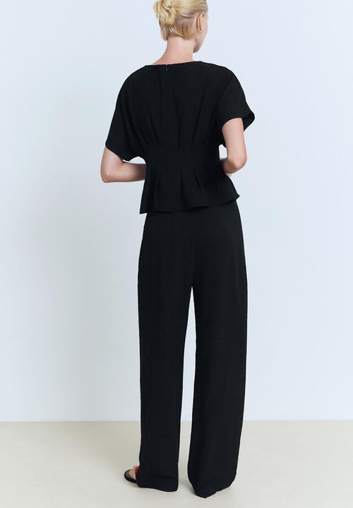 MANGO - Trousers Peplum - Black