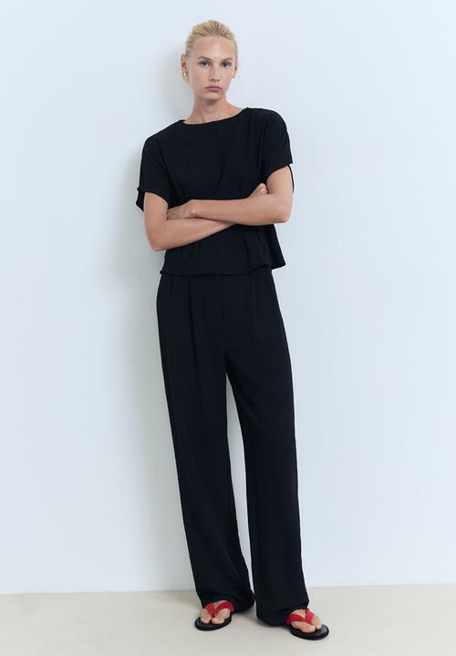 MANGO - Trousers Peplum - Black