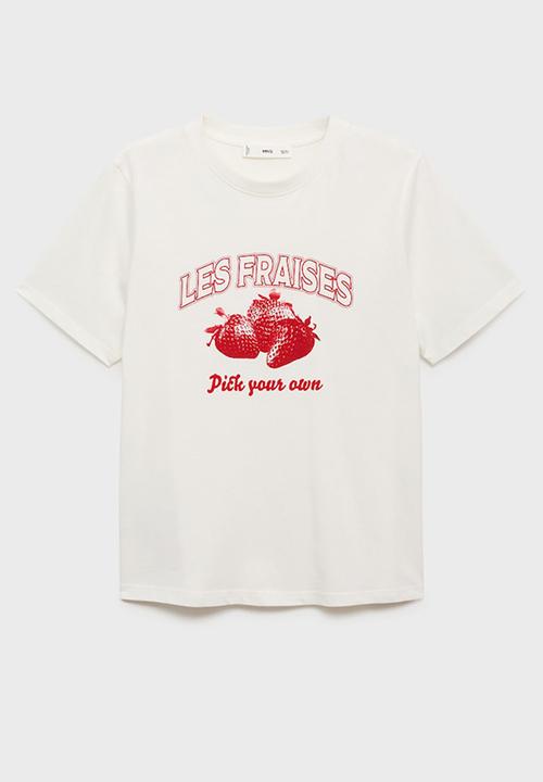 MANGO - T-Shirt Fruit 1- Offwhite
