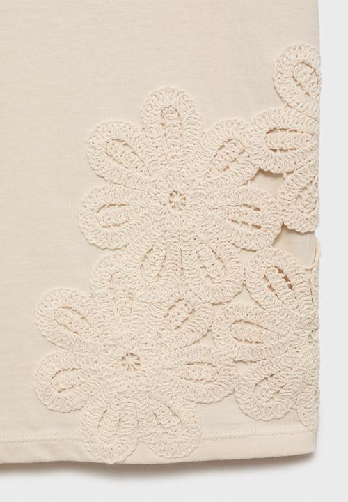 MANGO - T-Shirt Sumatra - Light Beige