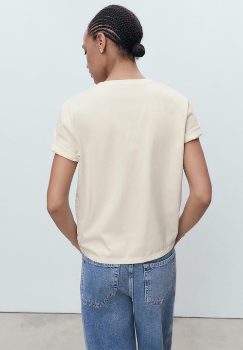 MANGO - T-Shirt Sumatra - Light Beige