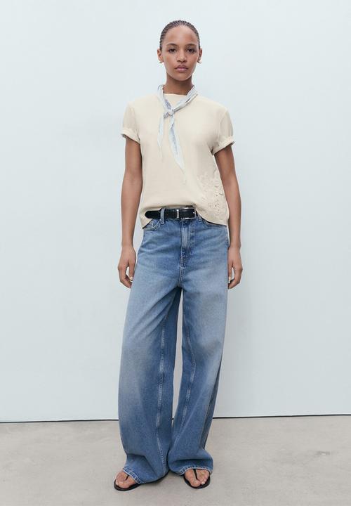 MANGO - T-Shirt Sumatra - Light Beige