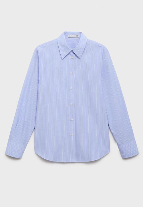 MANGO - Shirt Regu - Mid-Blue