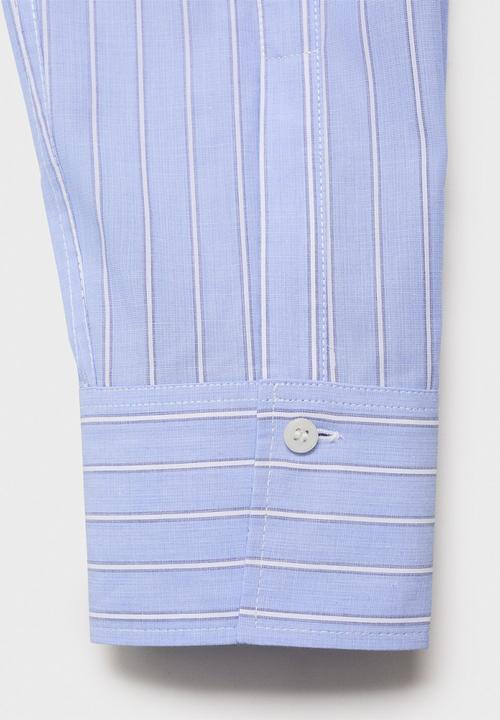MANGO - Shirt Regu - Mid-Blue