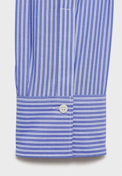 MANGO - Shirt Regu - Medium Blue