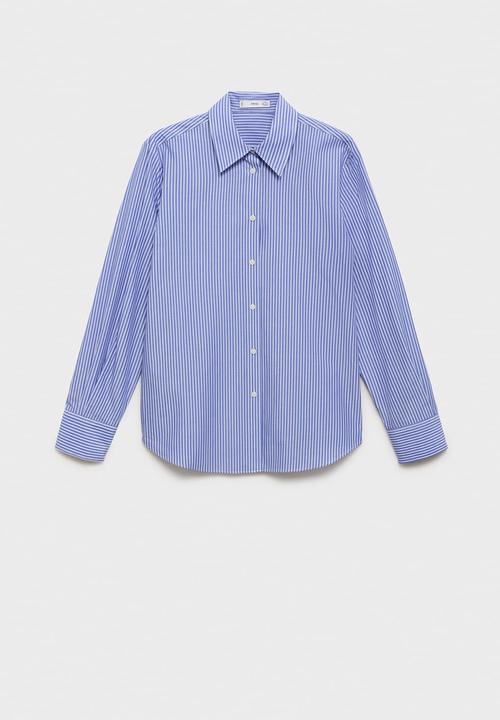 MANGO - Shirt Regu - Medium Blue