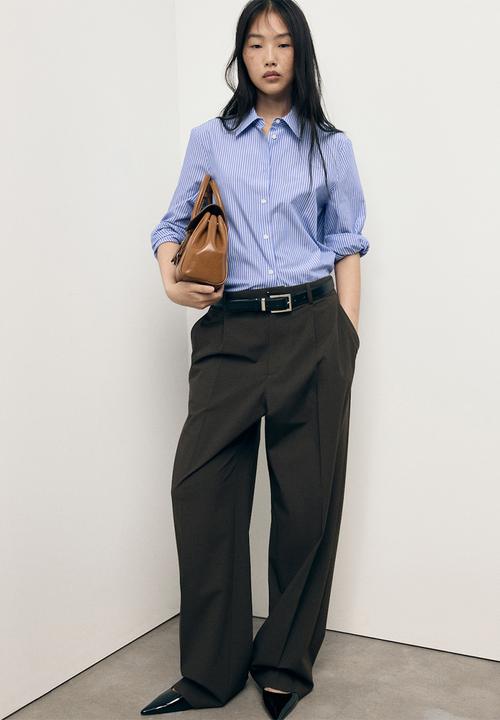MANGO - Shirt Regu - Medium Blue