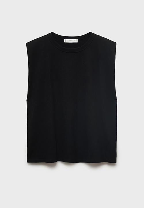 MANGO - T-Shirt Viri - Black