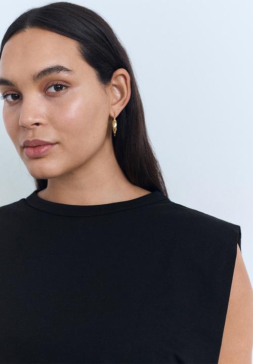 MANGO - T-Shirt Viri - Black