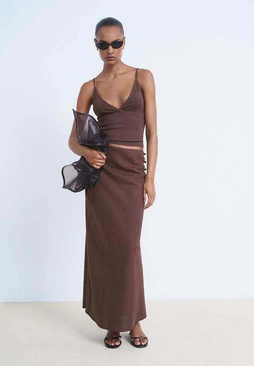 MANGO - Top Mel - Dark Brown