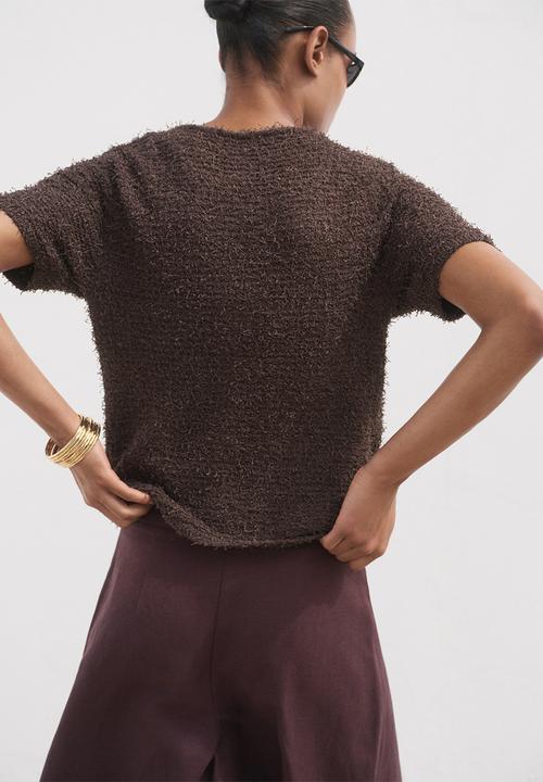 MANGO - Jacket Camila - Dark Brown