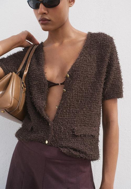 MANGO - Jacket Camila - Dark Brown