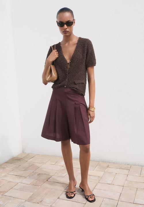 MANGO - Jacket Camila - Dark Brown