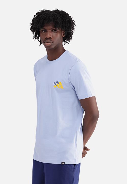 adidas Performance - Cheese Stripe Tee - Glow Blue