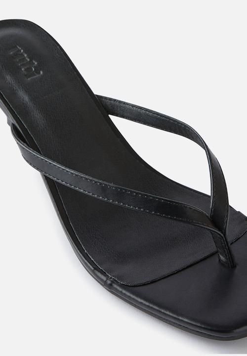 Cotton On - Eveeve flip flop kitten heel - black