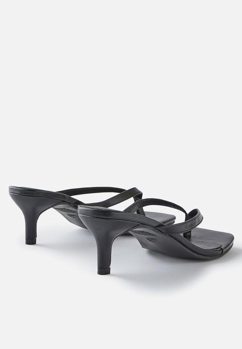 Cotton On - Eveeve flip flop kitten heel - black
