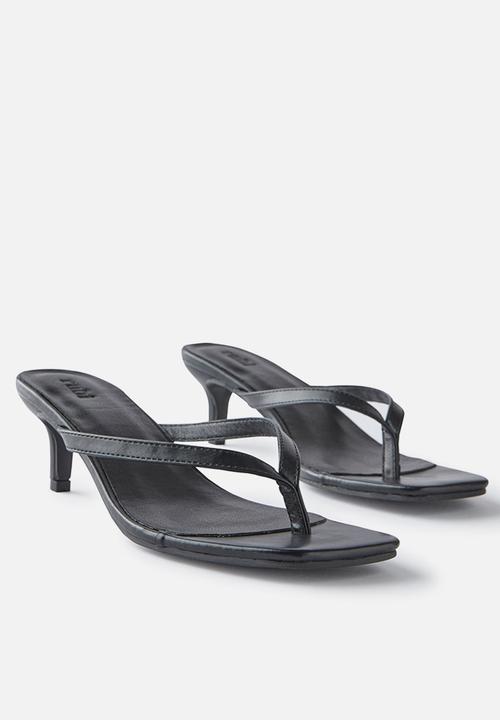 Cotton On - Eveeve flip flop kitten heel - black