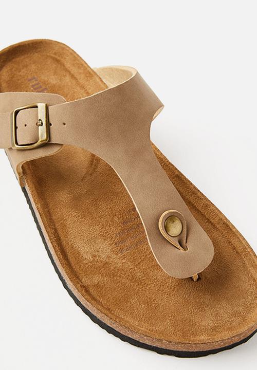Cotton On - Rex slide - roebuck nubuck