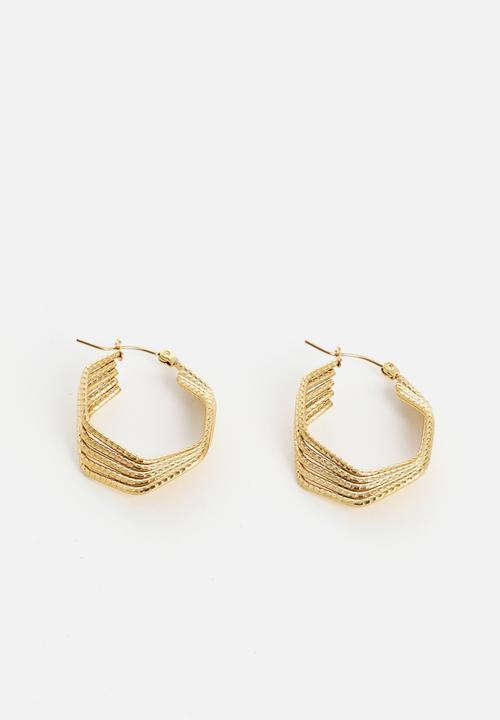 Zoe on Trend - Elegant tiered earrings - gold