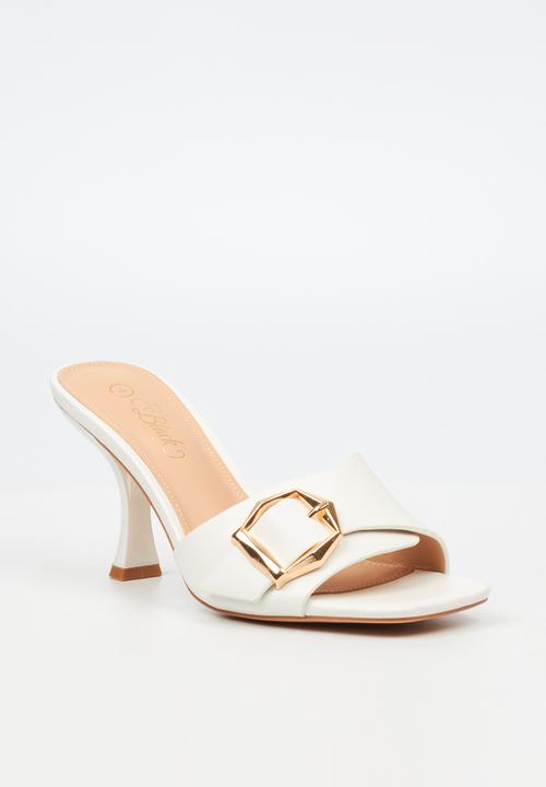 Miss Black - Anele 2 mule heel - white