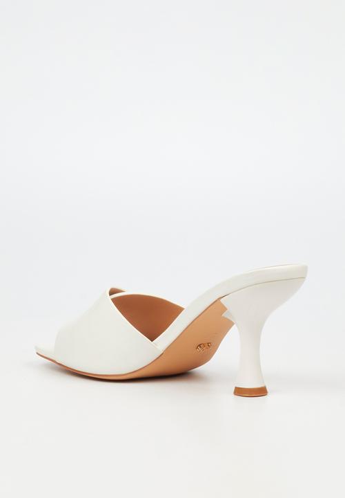 Miss Black - Anele 2 mule heel - white