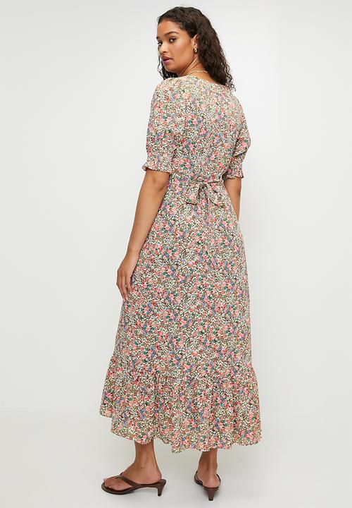 Brave Soul - Ladies Floral Wrap Dress - Multi Floral