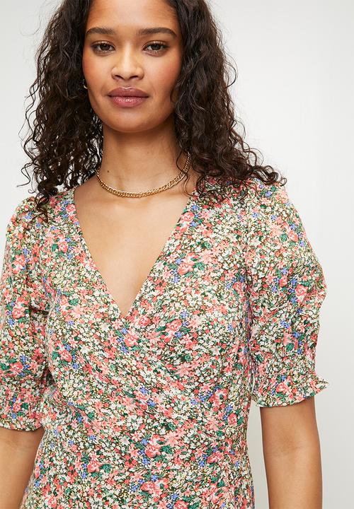 Brave Soul - Ladies Floral Wrap Dress - Multi Floral