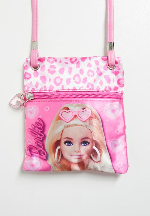 Pop Candy - Barbie satin sling bag - pink/leopard print