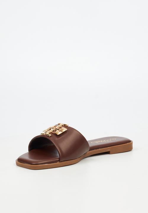 Miss Black - Naledi 1 flat sandal - chocolate