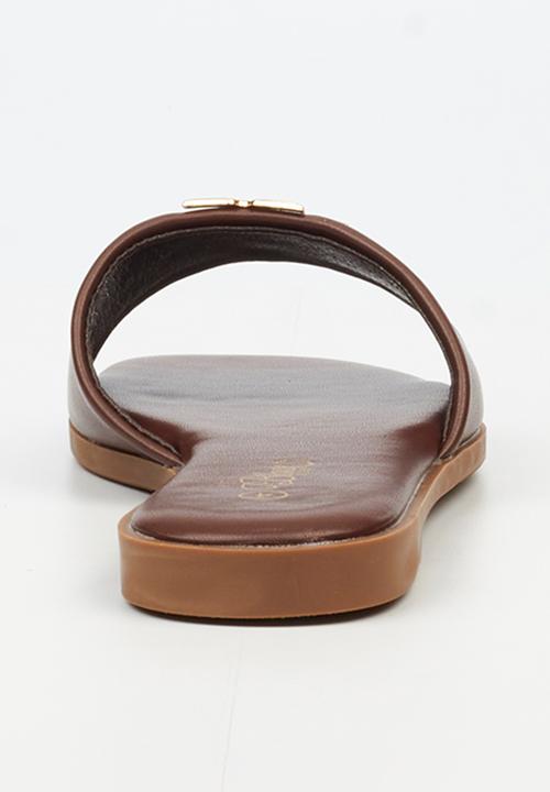 Miss Black - Naledi 1 flat sandal - chocolate