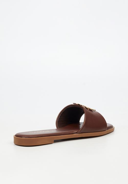 Miss Black - Naledi 1 flat sandal - chocolate