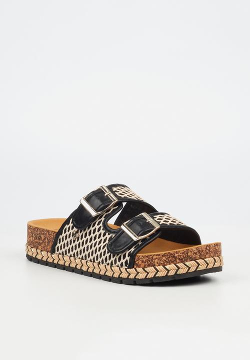 Butterfly Feet - Maia 1 two strap slide - white