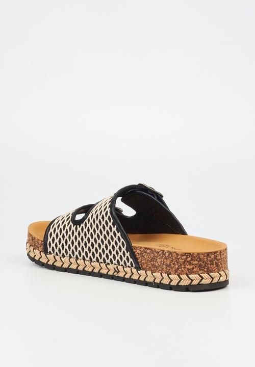 Butterfly Feet - Maia 1 two strap slide - white