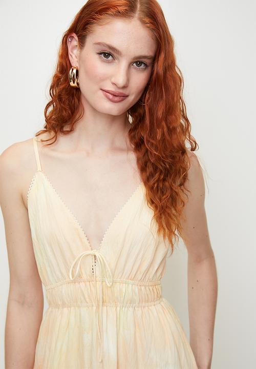 MILLA - Landscape border printed maxi dress - lemon print