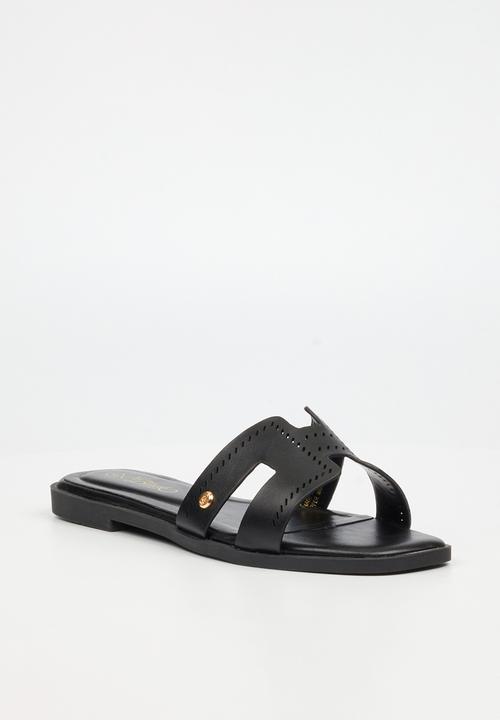 Miss Black - Syrup 2 h-cut sandal - black