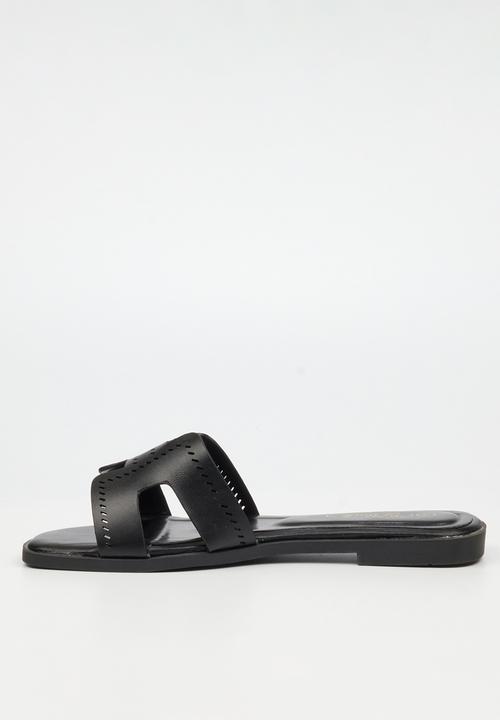 Miss Black - Syrup 2 h-cut sandal - black