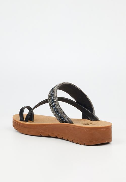 Butterfly Feet - Xara 5 toe post - black