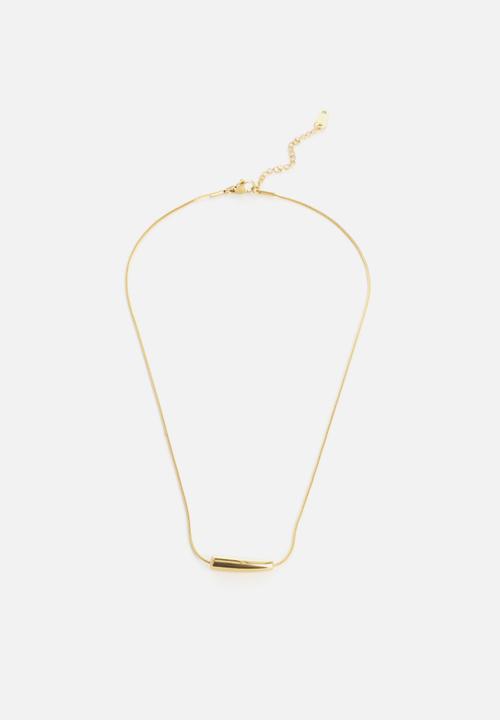 Zoe on Trend - Modern pendant necklace - gold