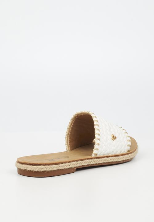 Butterfly Feet - Celia 7 slide - white