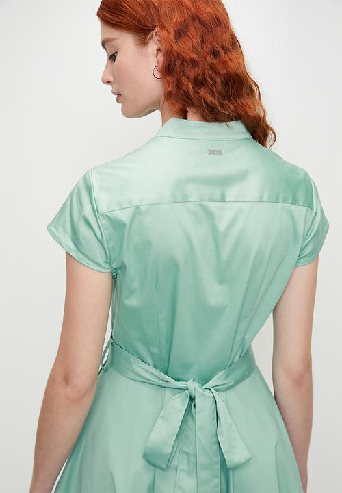 Pringle of Scotland - Oratile cotton wrap dress - sage