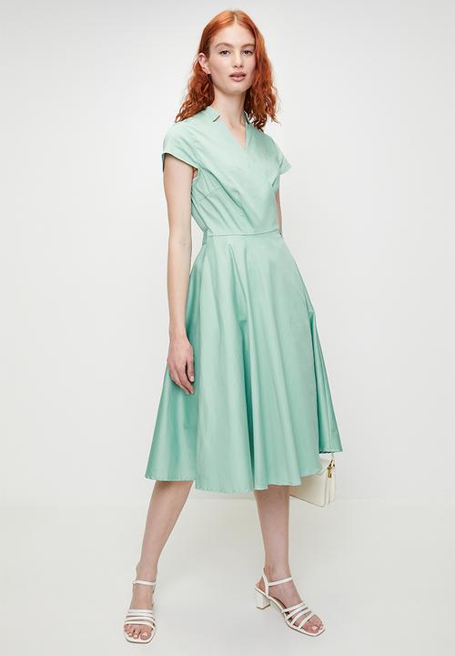 Pringle of Scotland - Oratile cotton wrap dress - sage