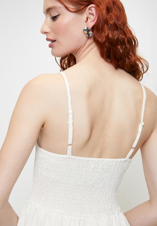 Brave Soul - Ladies Maxi Tiered Dress - Cream